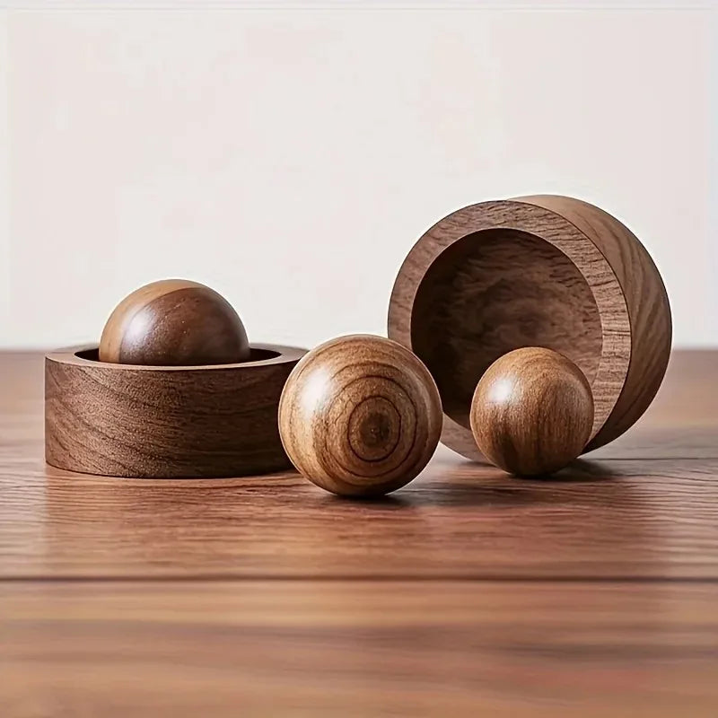 Spherical Wooden Essential Oil Diffuser, Natural Fragrance Dispersion for Bedroom, Room, Car and Home Decor