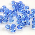 Isywaka Light Blue Colors 4*6mm 50pcs Rondelle Austria Faceted