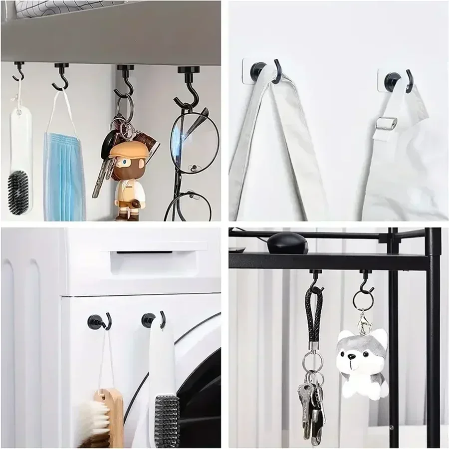 Strong Magnetic Hooks Multi-Purpose, Heavy Duty Epoxy Coating, Magnetic Cruise Black Hooks for Refrigerators