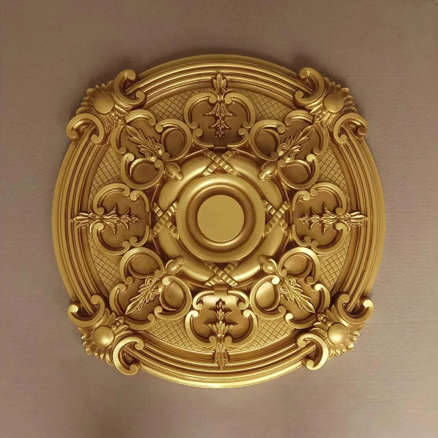 PU Decorative Ceiling Rose Chandelier Ceiling Plate Rosette Pendant Light Base Decor Panel Polyurethane Medallion