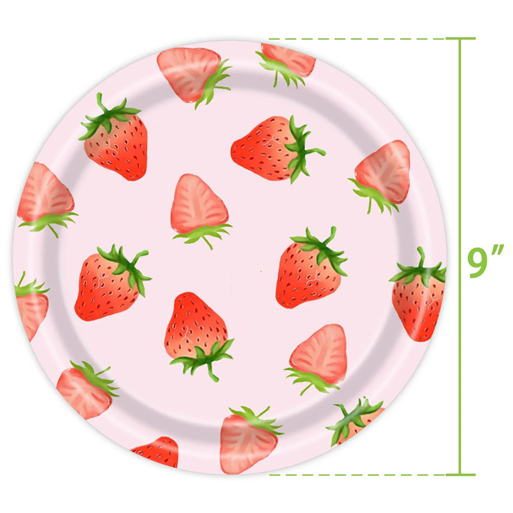 Strawberry Sets Birthday Decoration Party Disposable Paper Napkins Cups Plates Tablecloths Party Supplies
