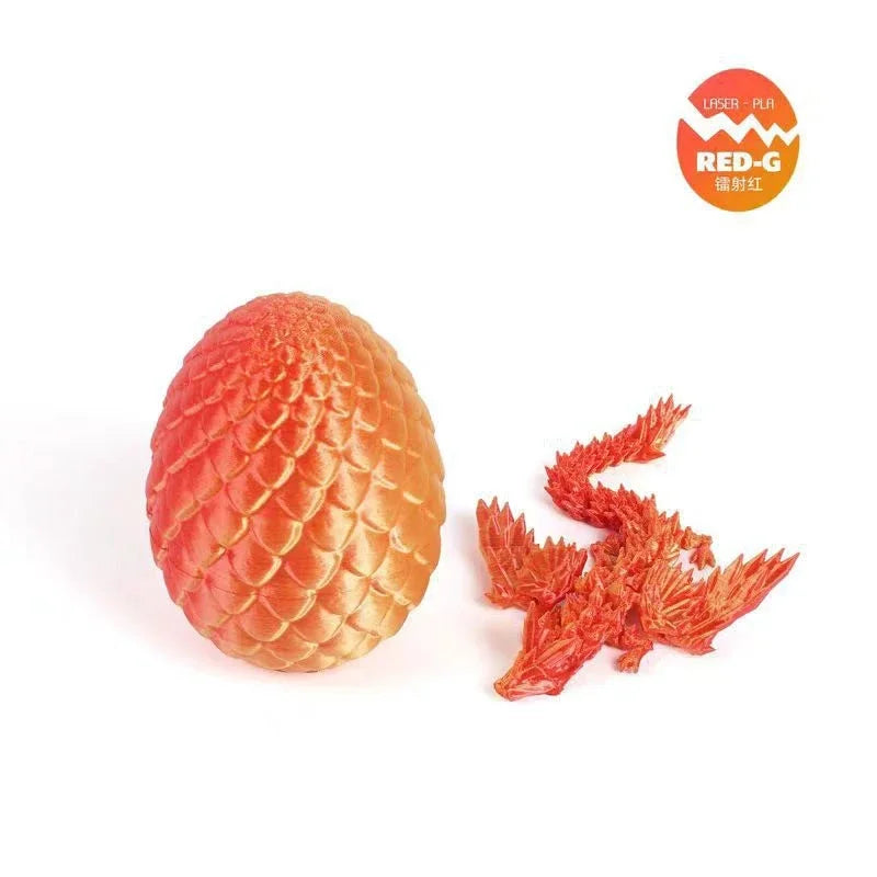 3D Printed Dragon Colorful Gem Dragon Figurines Movable Joint Rotatable Articulated Dragon Crafts Desktop Western Action Figure