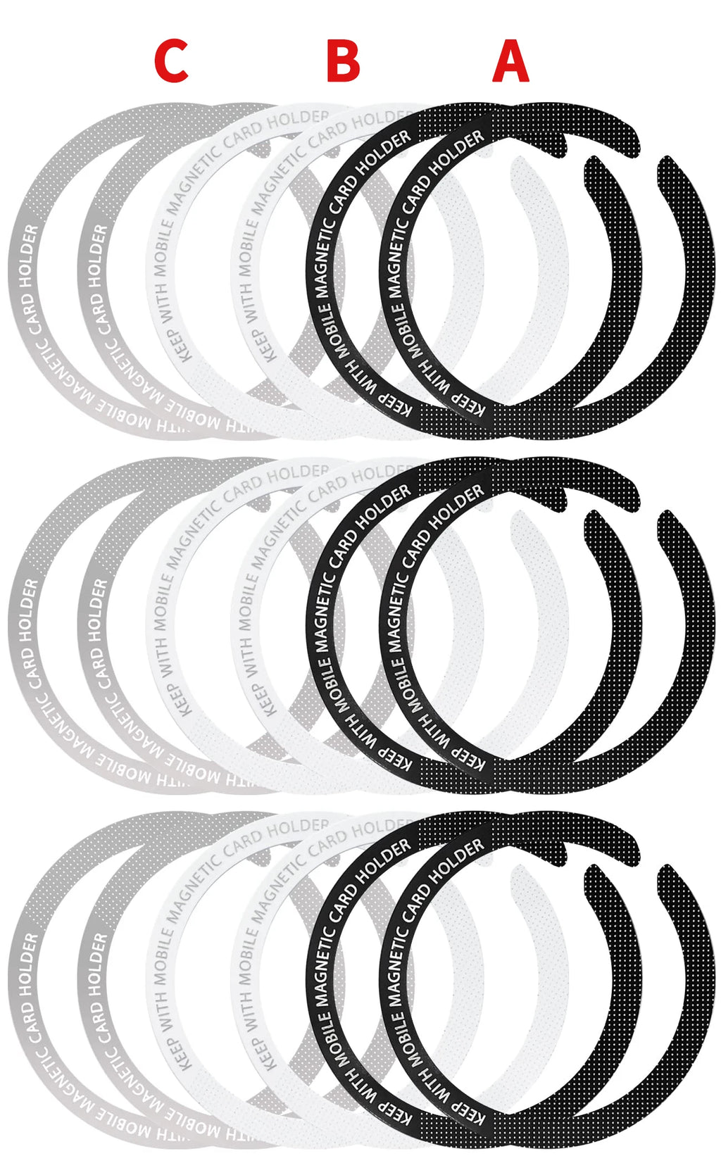6Pcs for Magsafe Magnetic Plate Ring Universal Metal Sticker Support Wireless Charger Metal Plate Sheet for Magnet Car Holder
