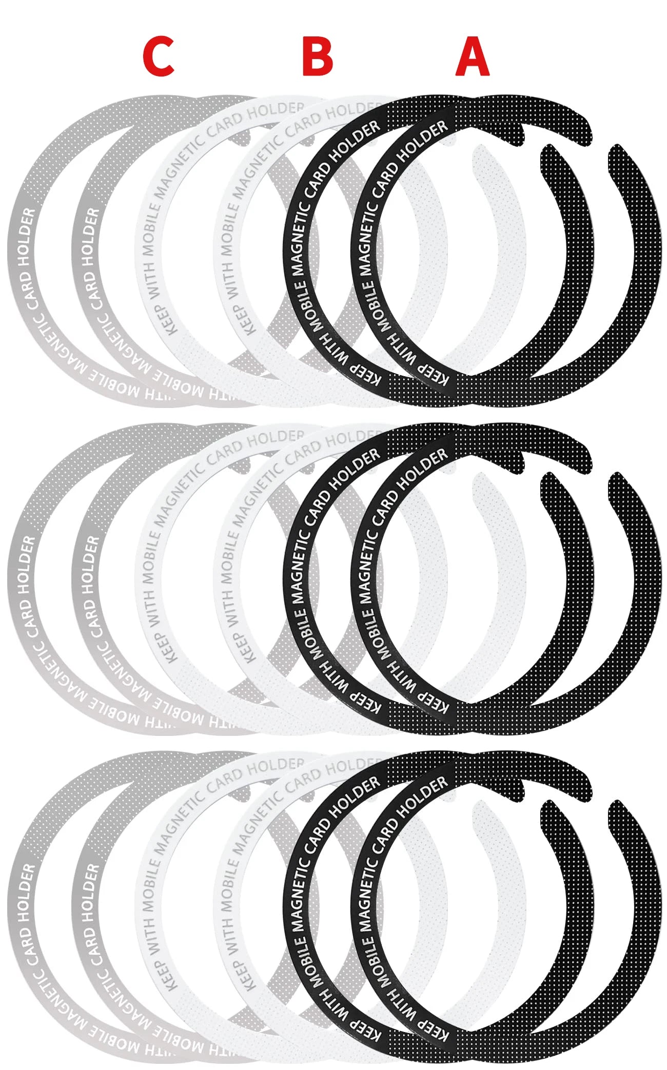 6Pcs for Magsafe Magnetic Plate Ring Universal Metal Sticker Support Wireless Charger Metal Plate Sheet for Magnet Car Holder