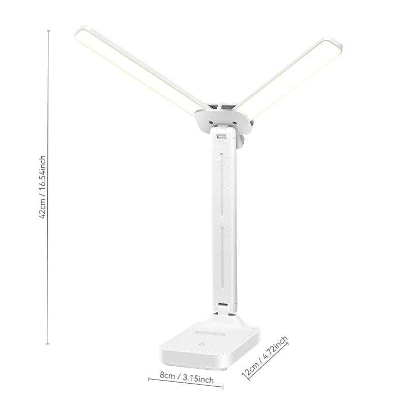 LED Desk Lamp USB Rechargeable Table Lamp 3 Levels