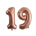 2pcs 32inch Rose Gold Balloon Number Banner 18 25 30 40 50 60 Birthday Party Decoration Kids Adult Anniversary Digit Foil Ballon
