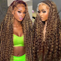 Honey Blonde Deep Wave HD Lace Front Wig