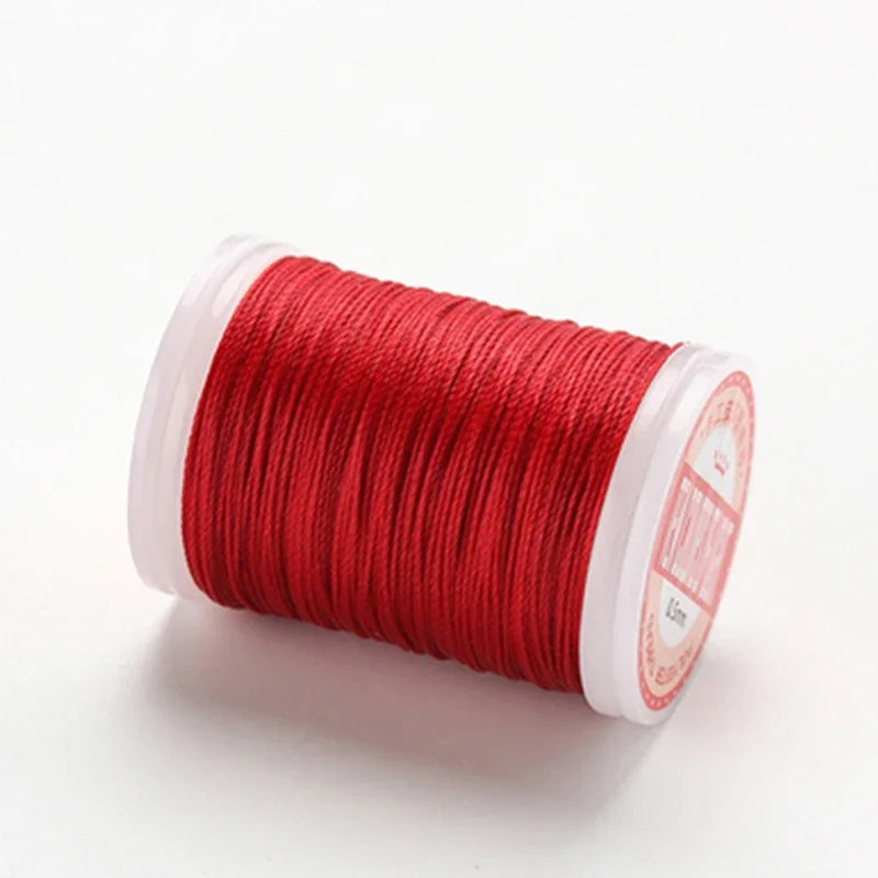 hilo elástico costura Waxed Thread Accessories Leather Craft Sewing Thread Round Waxed Thread Polyester Cord Wax Coated Strings