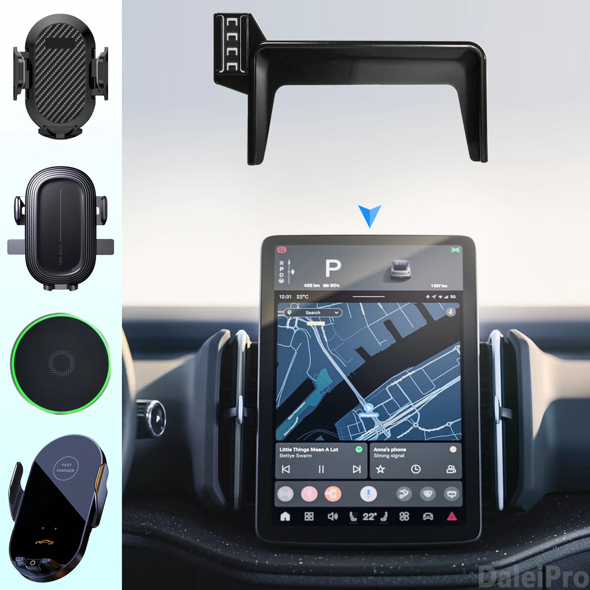 For Volvo EX30 2025 Car Phone Holder Mobile Phone Wireless Charger Stand Magnet Mount Car MagSafe Mounts for EX30 Accessories