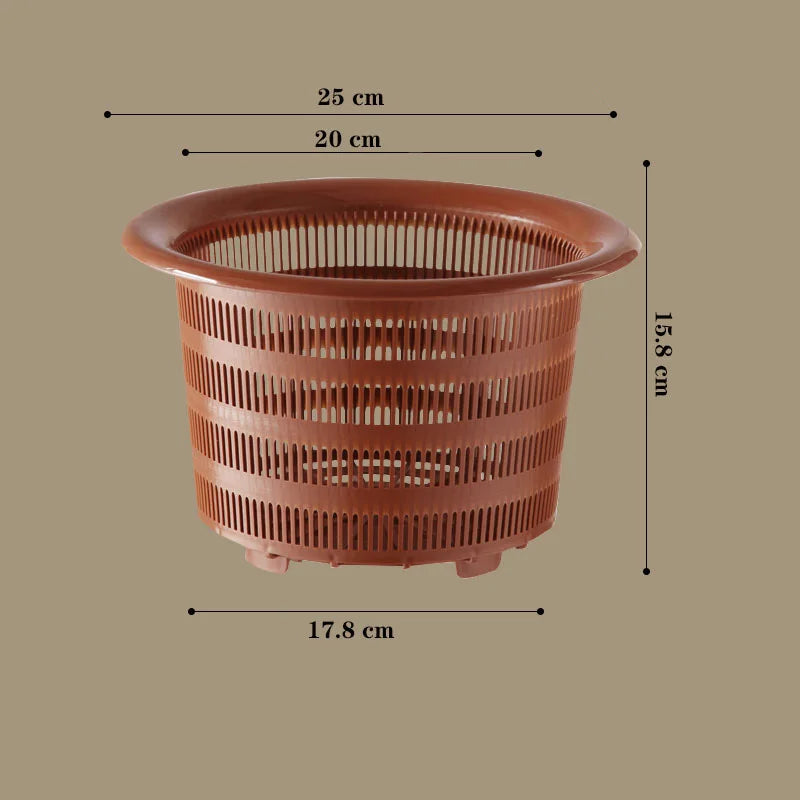 Meshpot 20cm Plastic Orchid Pot Flower Pot Garden Pot Planter Holder Home Decor,Enhance Root Quantity and Activity Good air
