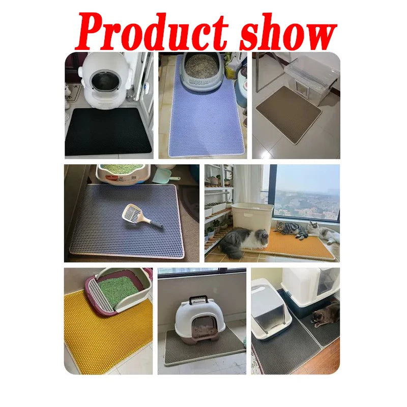 Eva Cat Litter MatDouble Layer Waterproof Cat Litter Mat Pet Litter Box Mat Pet Toilet Cat Mat Cat Toilet Mat