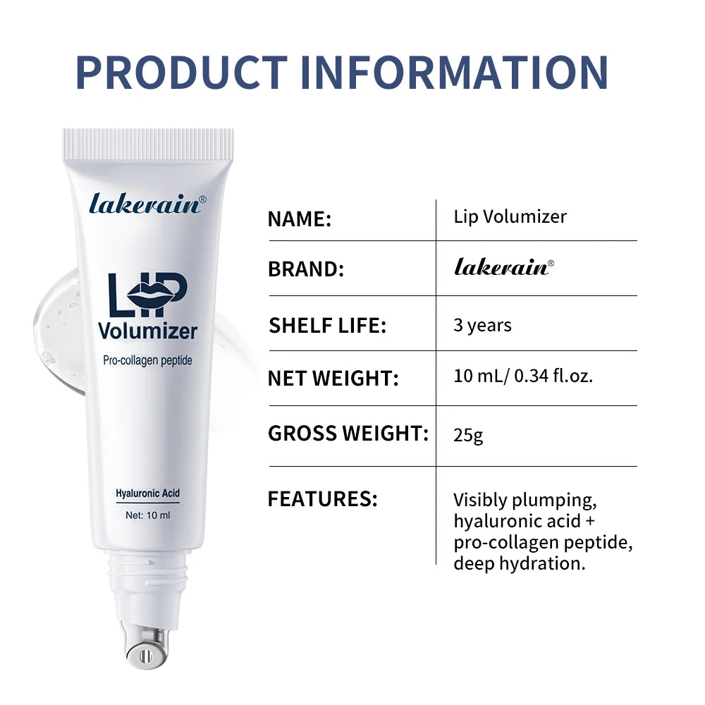Lakerain Hyaluronic Acid Instant Lip Plumping Lip Oil Lip