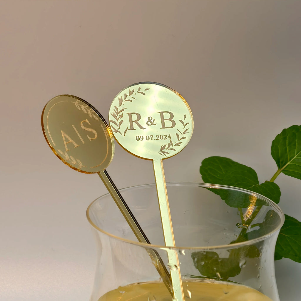 30/50/100pcs Custom Cocktail Stirrers Personalised Drink Stirrers