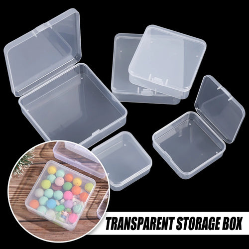 1pc Small Plastic Home Items Sundries Organizer Case Transparent Storage Box Jewelry Beads Container Fishing Tools Storage Box