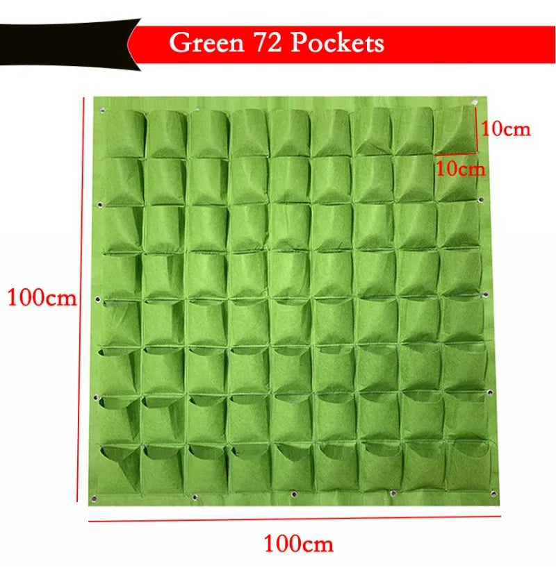Wall Hanging Pockets Planting Bags Flower Pot Home Garden Grow Bag Garden Planter Vertical Seedling Plant Pot Home Decor Supply