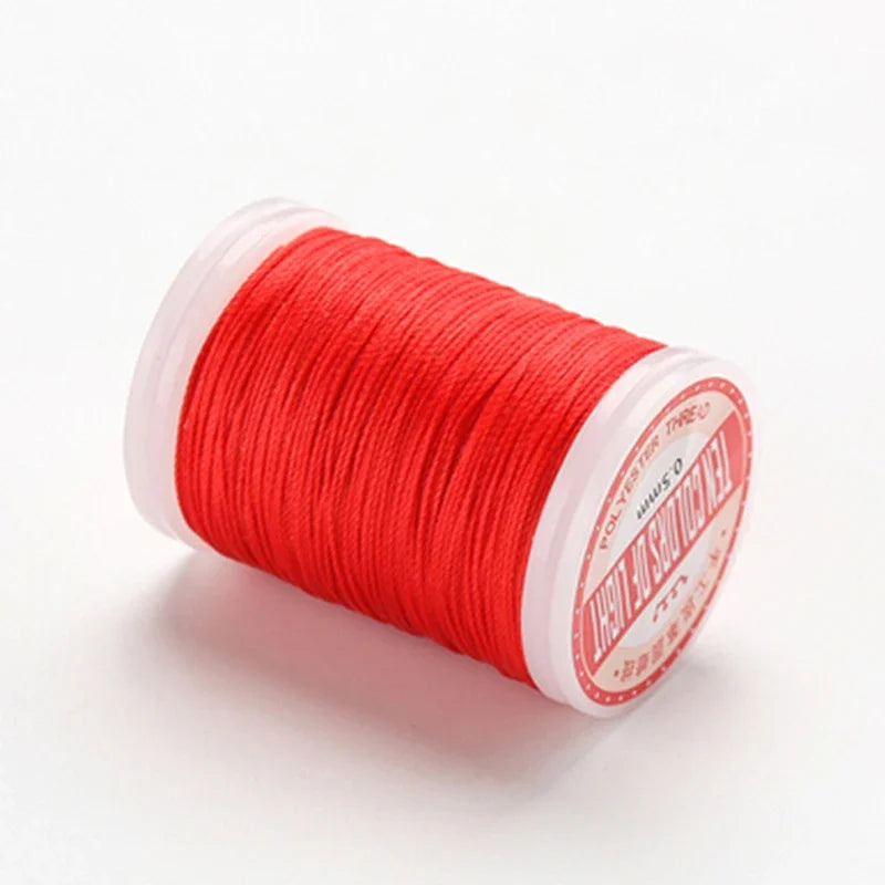 hilo elástico costura Waxed Thread Accessories Leather Craft Sewing Thread Round Waxed Thread Polyester Cord Wax Coated Strings
