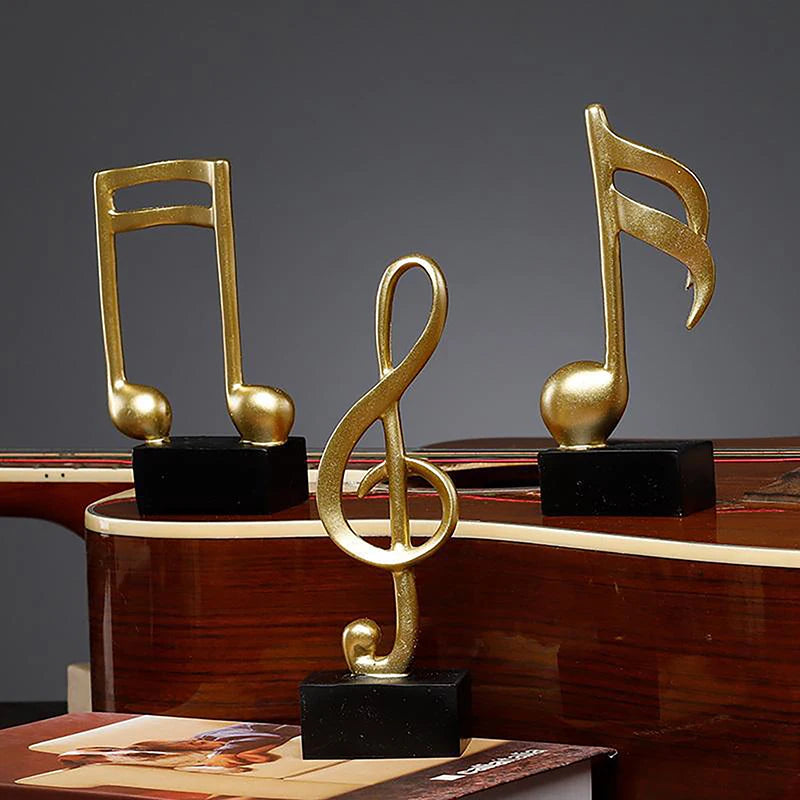 Simple Resin Musical Notes Model Ornaments Living Room Wine Cooler TV Cabinet Desktop Decorative Crafts