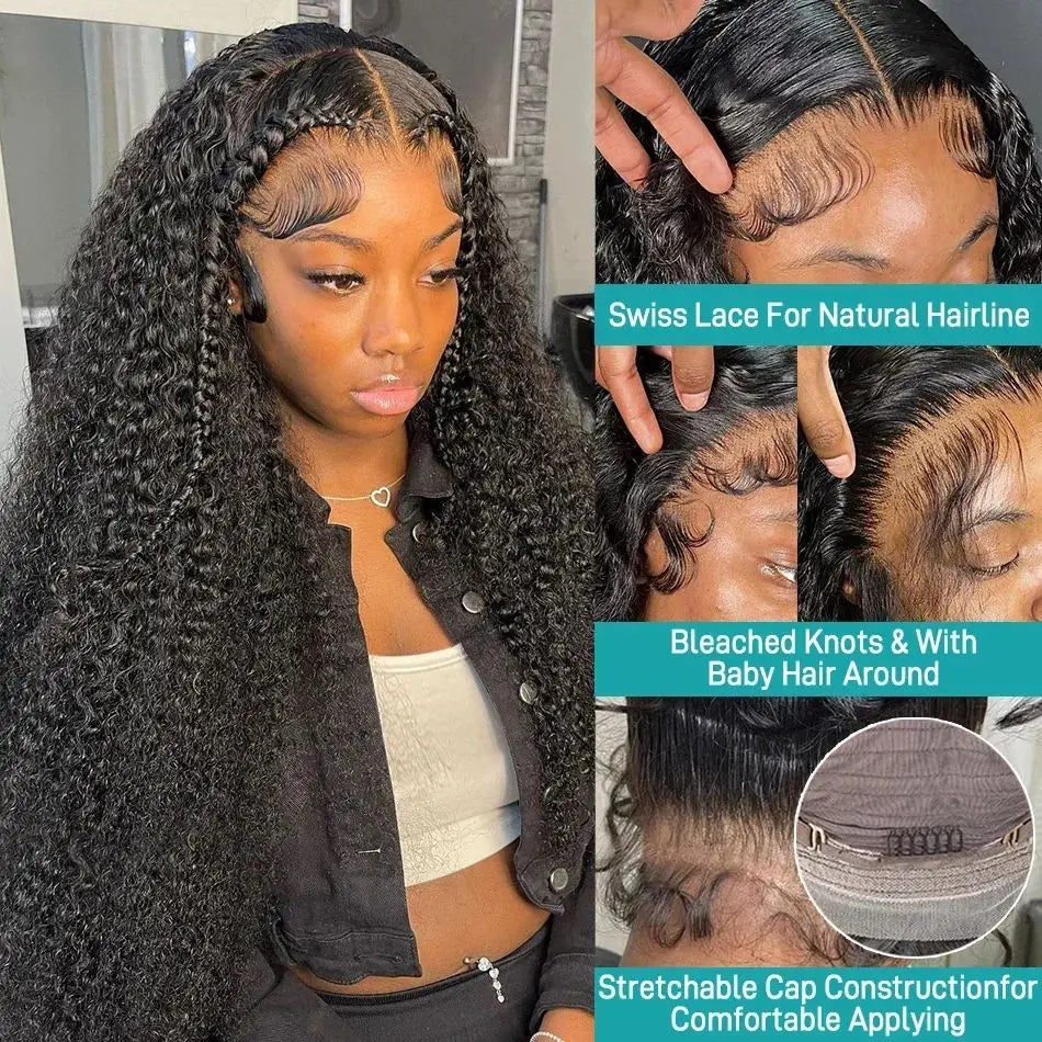HD Lace Wig 13x6 Human Hair Natural Color Deep