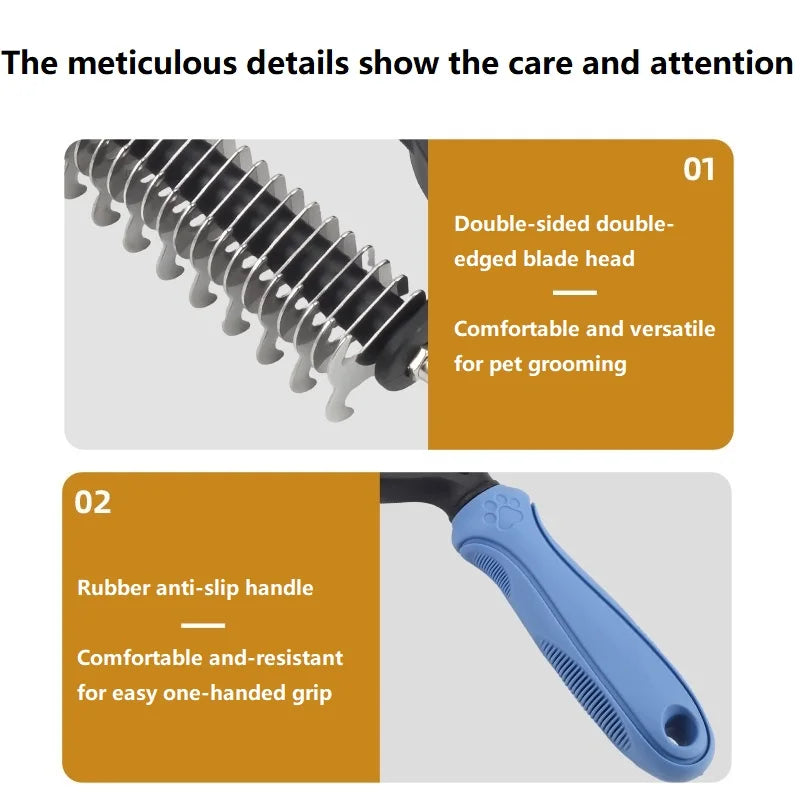 Dog Cats Comb Brush for Dog Grooming Shedding Short Hair Puppy