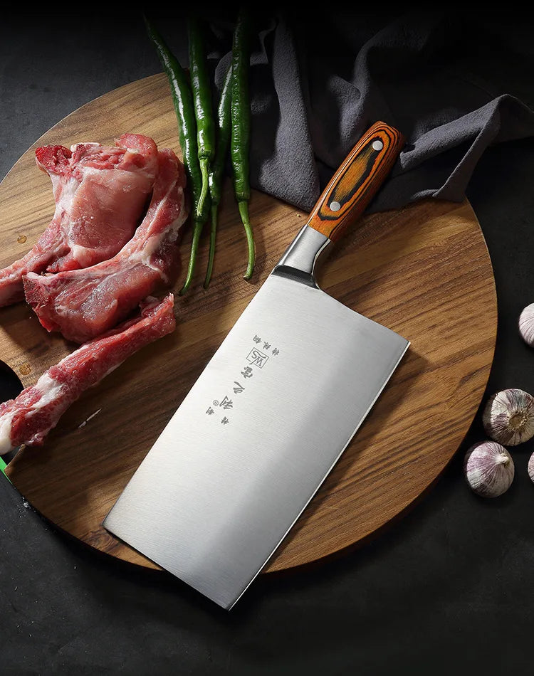 Stainless Steel Kitchen Cleaver Knife Dual-purpose Slicing Chopping Knife Stainless Chef's Slicing Knives coltello tascabile