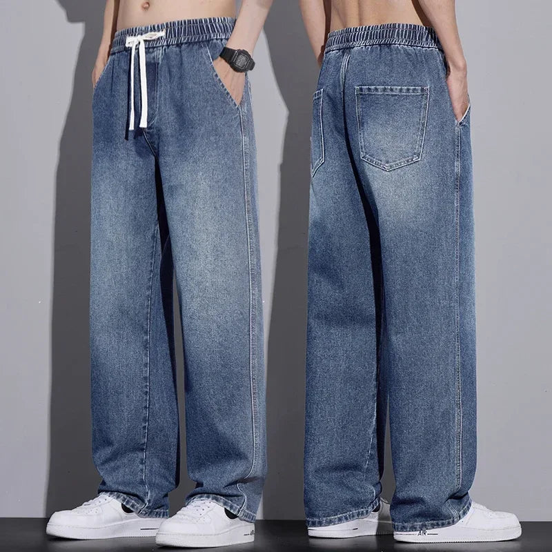 Men's Clothing Wide-leg Pants Baggy Jeans Streetwear Straight Fashion