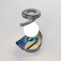 Creative Table Lamp, Rotating Floating lamp, 15W Wireless Charger, Mobile Phone Wireless Charger, RGB Atmosphere Night Light