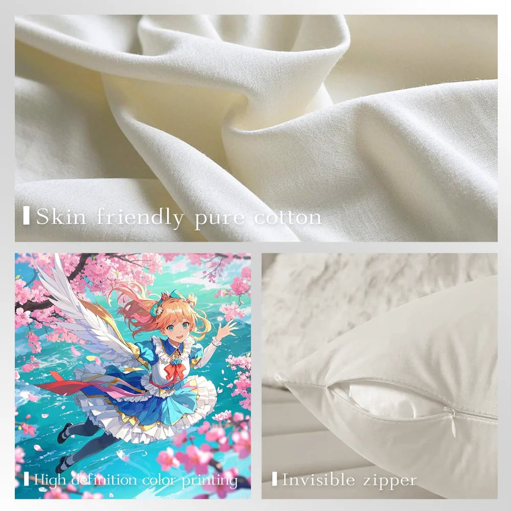 MUSIC Game Geometry Dash Pillow Case Ultra Soft Skin Friendly Fabric Cloud Like Comfort & Concealed Zipper