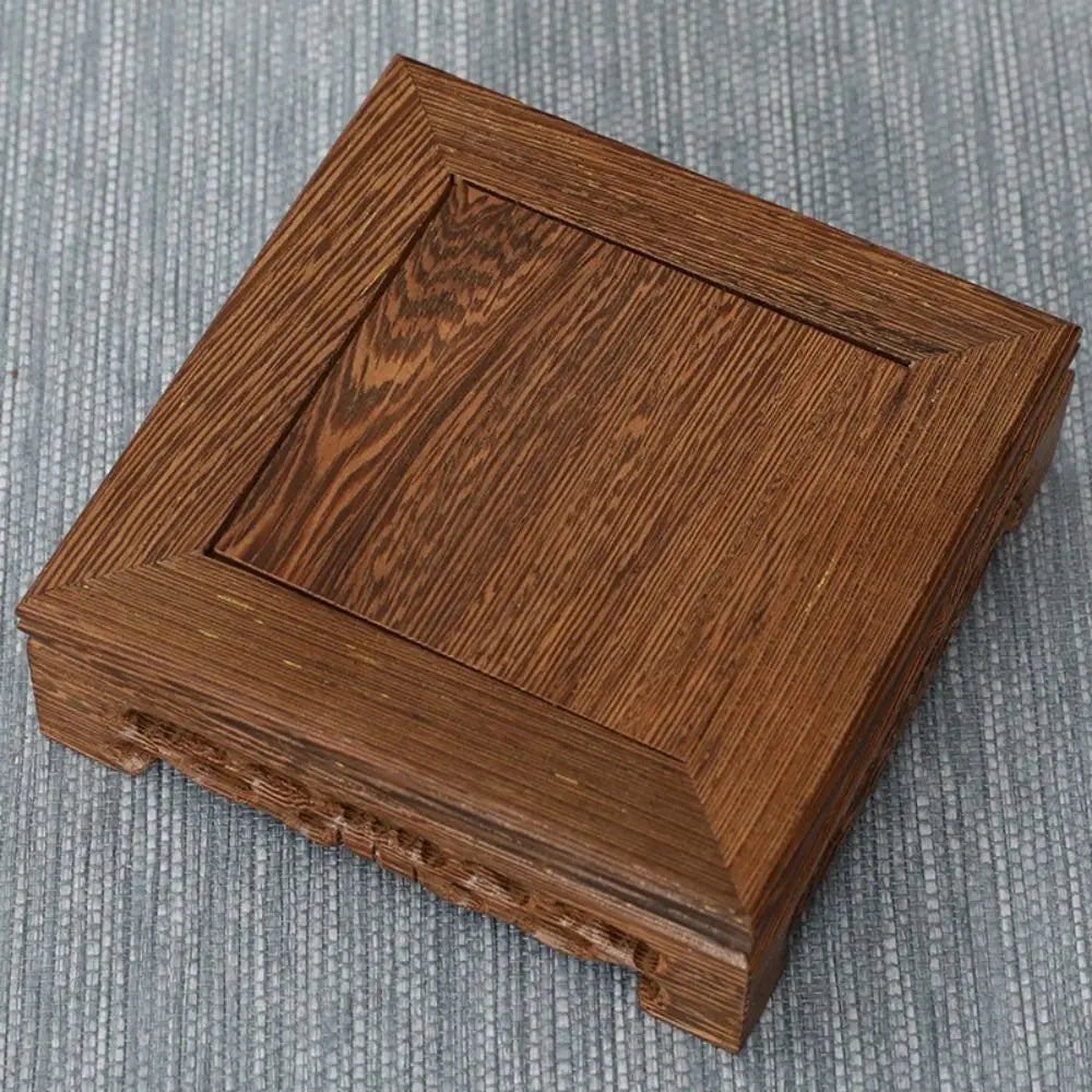 New Square Plant Stand Wooden Pot Trays Footrest Wooden Support Home Decor Flower Pot Tray Vase