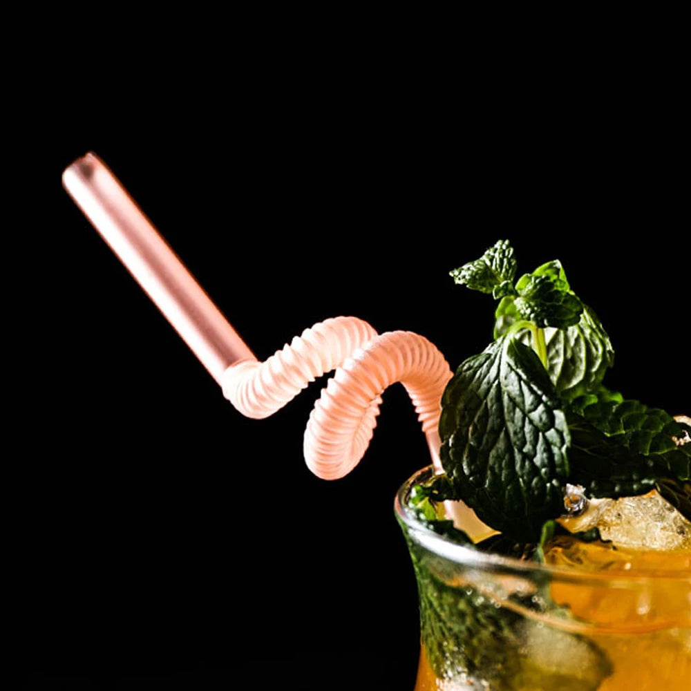 50/500/1000Pc Colorful Foldable Drinking Straws Juice Cocktail Beverage Straws for Party Bar Kitchen Accessory Wedding Wholesale