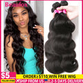 Beaufox Body Wave Bundles Brazilian Hair Weave Bundles 1/3/4 PCS