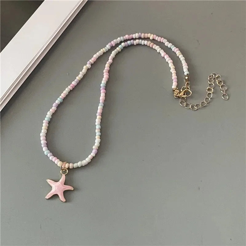 Spring Summer Women's Fashion Necklace Cute Romantic Starfish