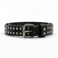 Fashion Square Bead Rivet Belt Metal Pyramid Belt Men and Women