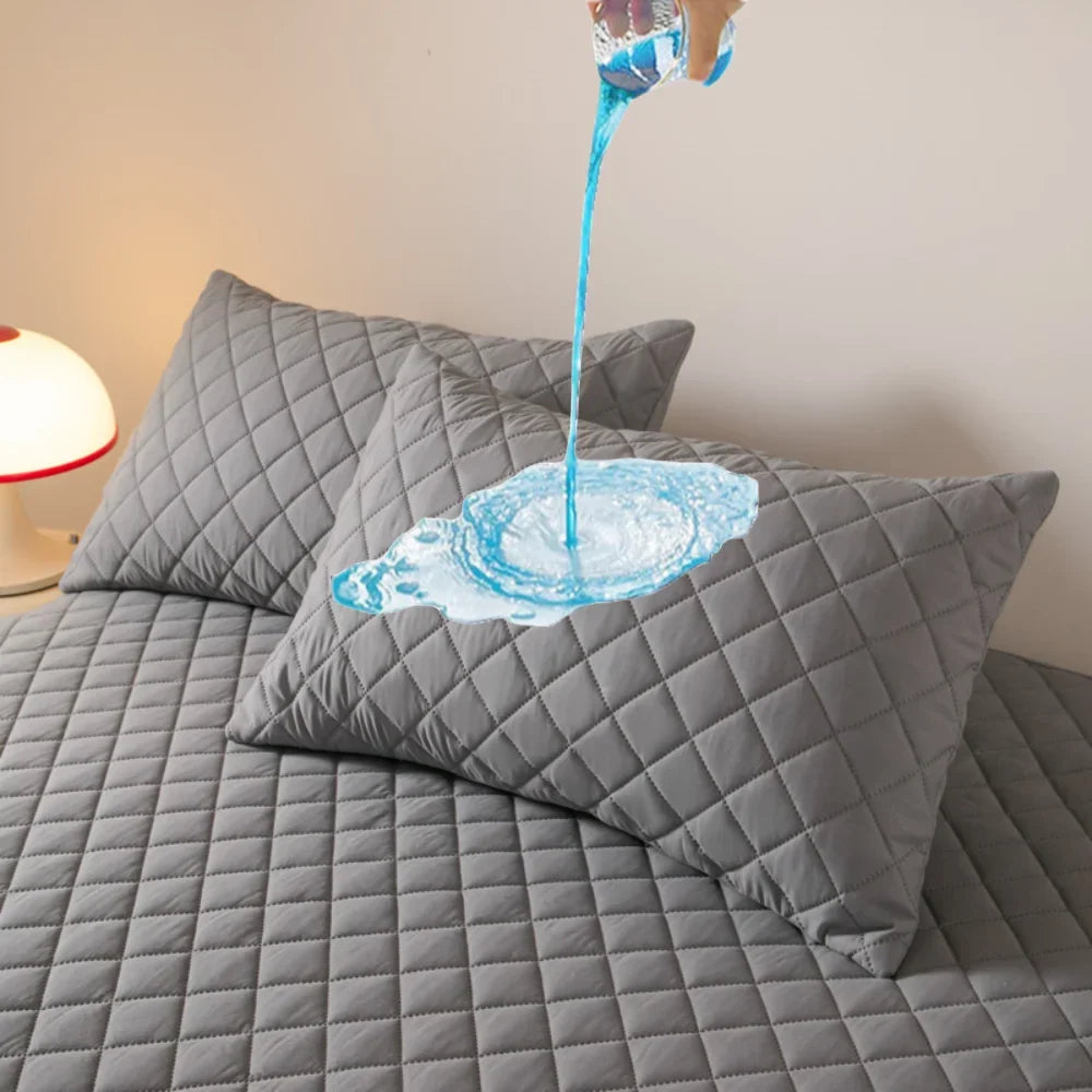 Waterproof Pillowcase, Excluding Pillows 3 Types of Jacquard 48x74cm Pillowcase for Bedroom,Pillow Cover for Home