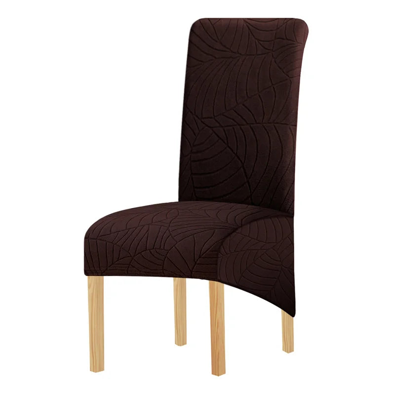 1PC Jacquard Chair Cover Stretch XL Size Long Back Chair Covers Seat Covers For Wedding Dining Room Home Kitchen Chairs