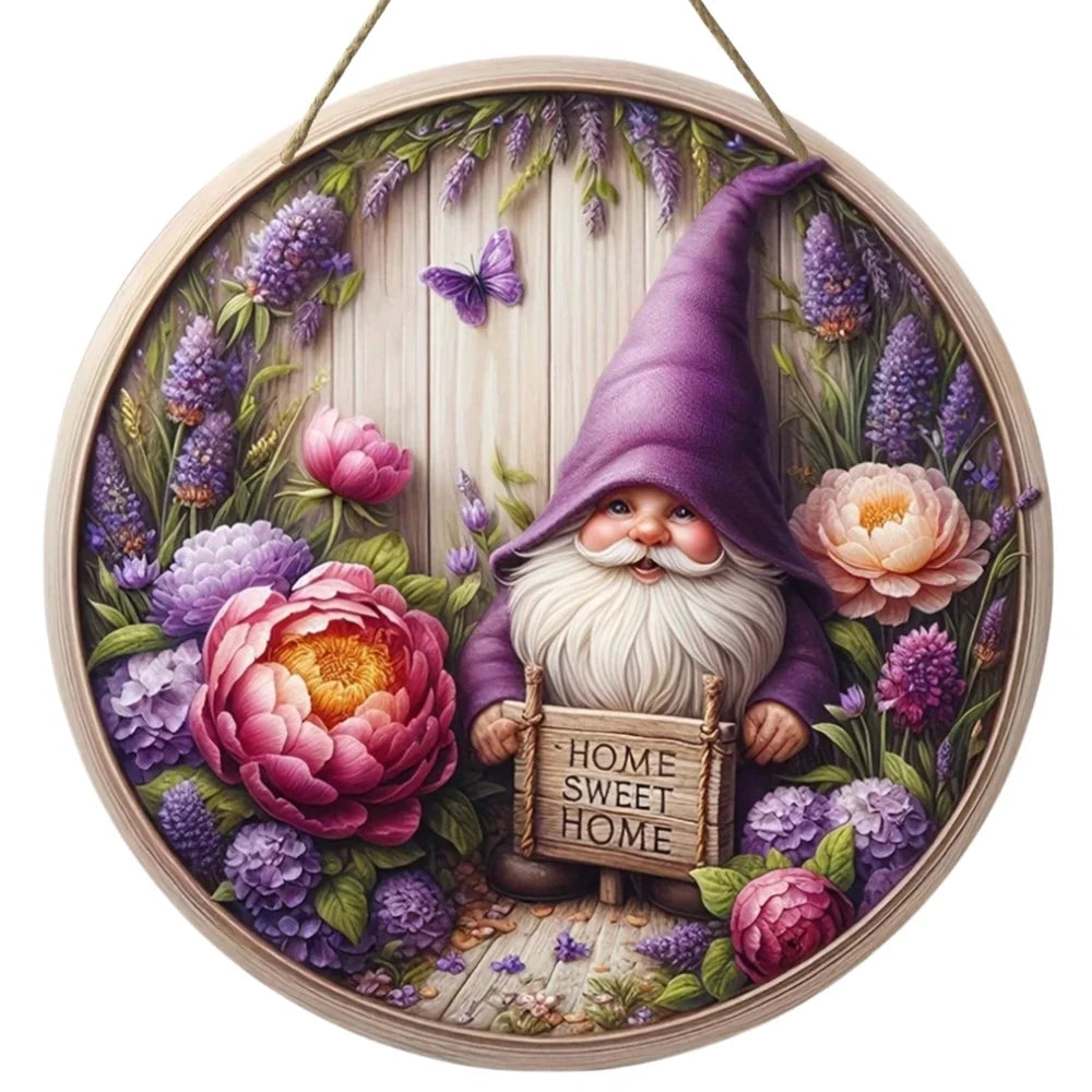 Vintage Home Is A Sweet Circular Wooden Sign Hanging, Suitable for Home, Living Room, Garden, Room, Porch Decoration, Gifts