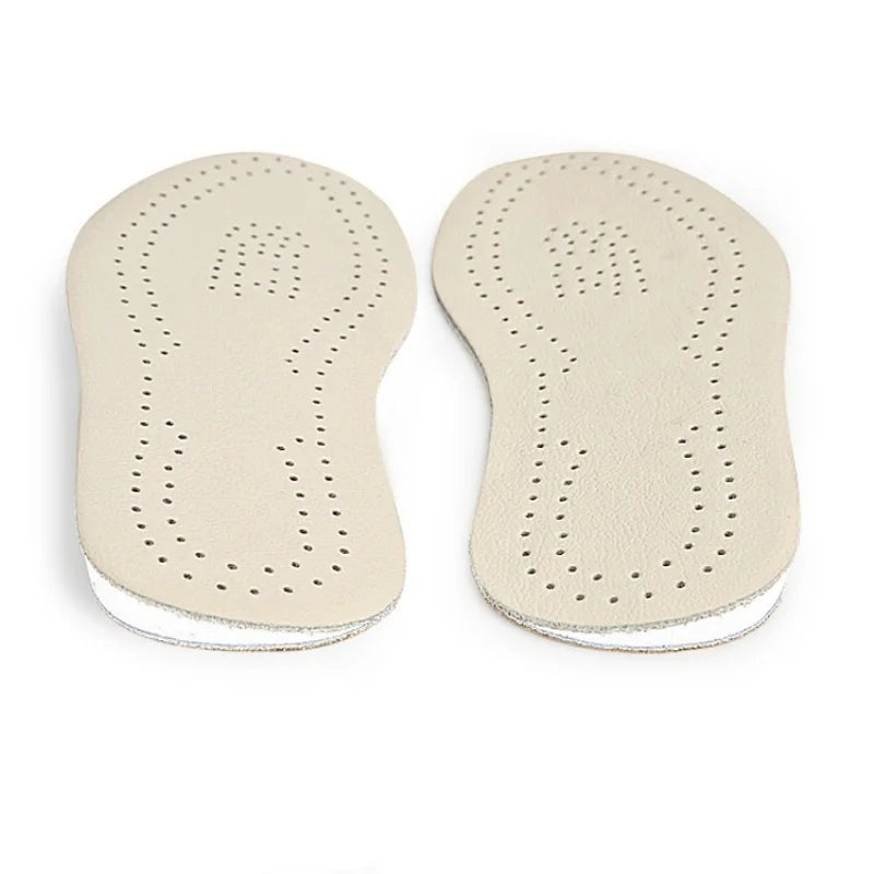 Orthopedic Insoles O-leg Double-sided Leather Shoe Insoles Men Women Cowhide Breathable Shock-absorbing And Pressure-relieving
