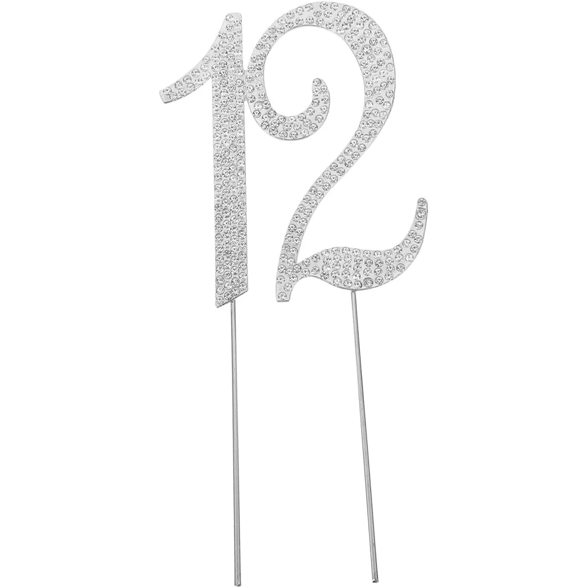 25 Cake Topper Sparkly Crystal Rhinestones Cake Topper Cake Decoration for 25th Birthday Party or or 25th Wedding Anniversary
