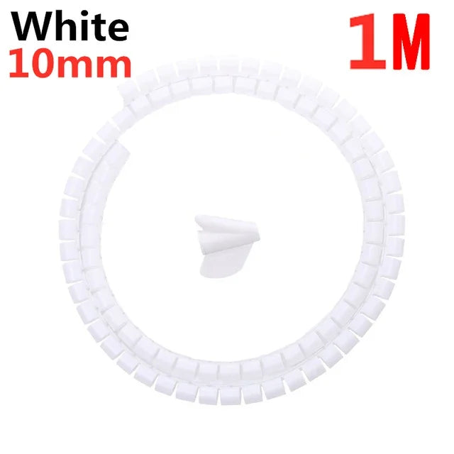 Cable Wire Protector Cable Organizer Flexible Spiral Protector Wire Desk Organizer Office Computer Cord Protective Tube Clip