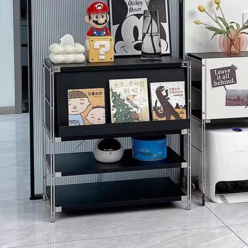 Wooden Storage Holders Living Room Aesthetic Racks Modern Floor Organizers Multifunctional Home Shelves Bedroom Decoration