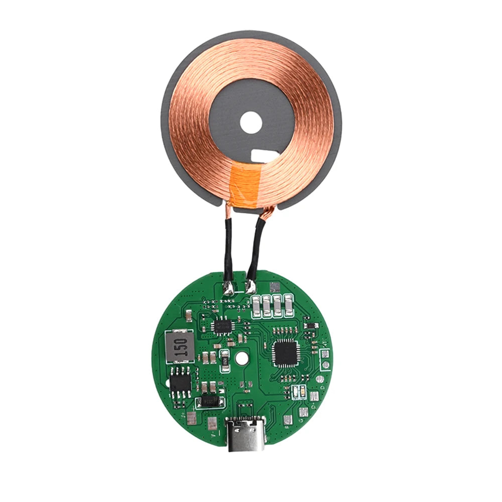 Type C DC 5-12V 20W High Power Wireless Charger Transmitter Module Fast Charging Circuit Board for Mobile Phone