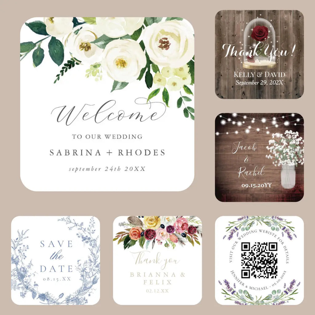 Custom Stickers and Custom Logo Wedding Birthday Christening Stickers