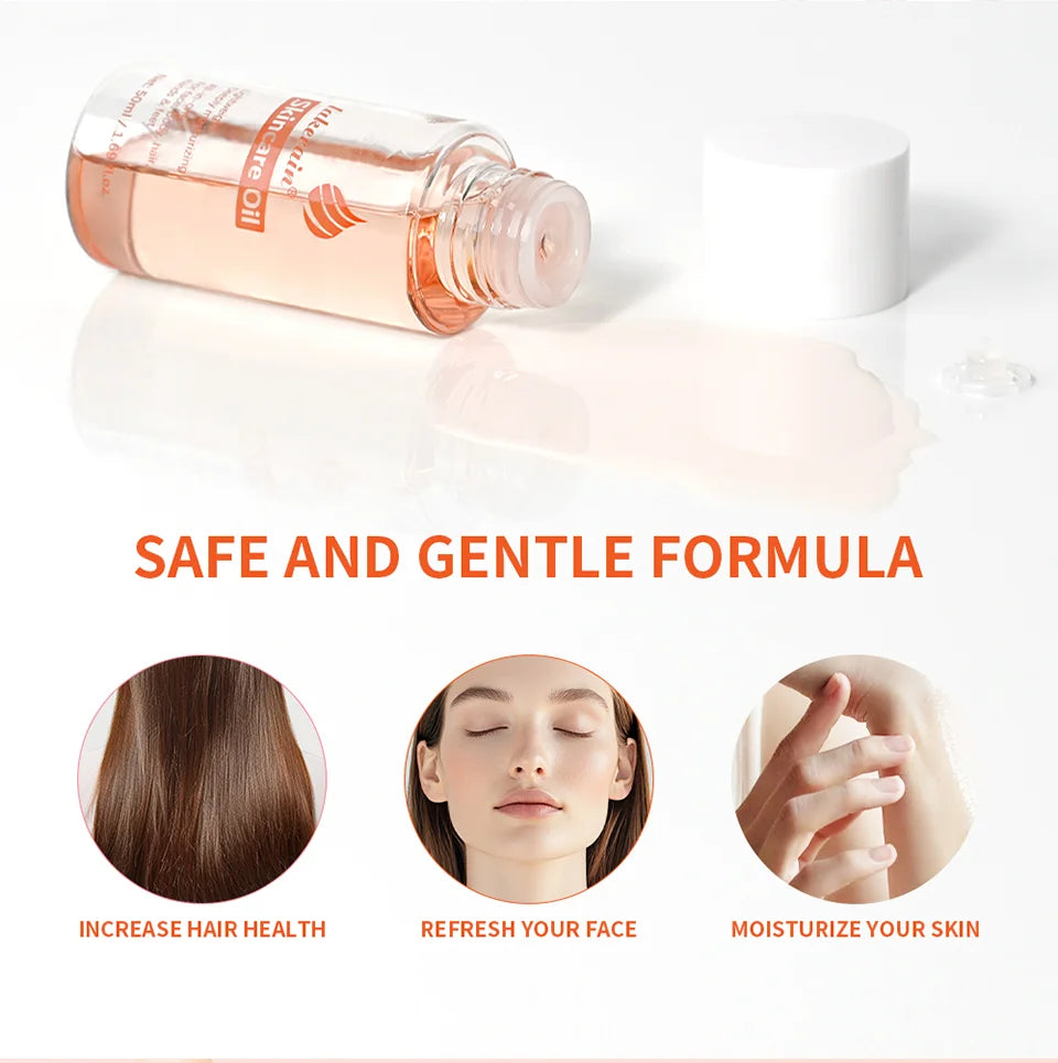 Bio Skincare Body Oil Face Body Moisturizer Improve Hair Health Fade Scars Vitamin A Vitamin E Oil Exfoliate Skin Care