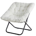 Faux Fur Folding Saucer Lounge Chair