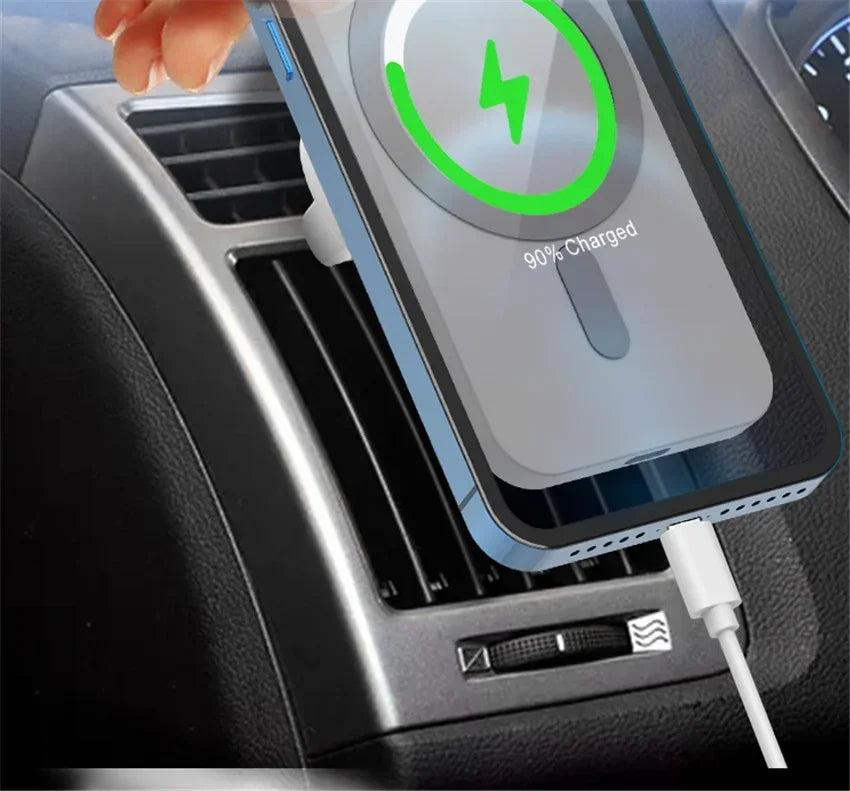 30W Magnetic Car Wireless Charger For iPhone 16 15 14 13 12 Pro Max Mini Car Phone Holder Stand Mount Fast Charging Station