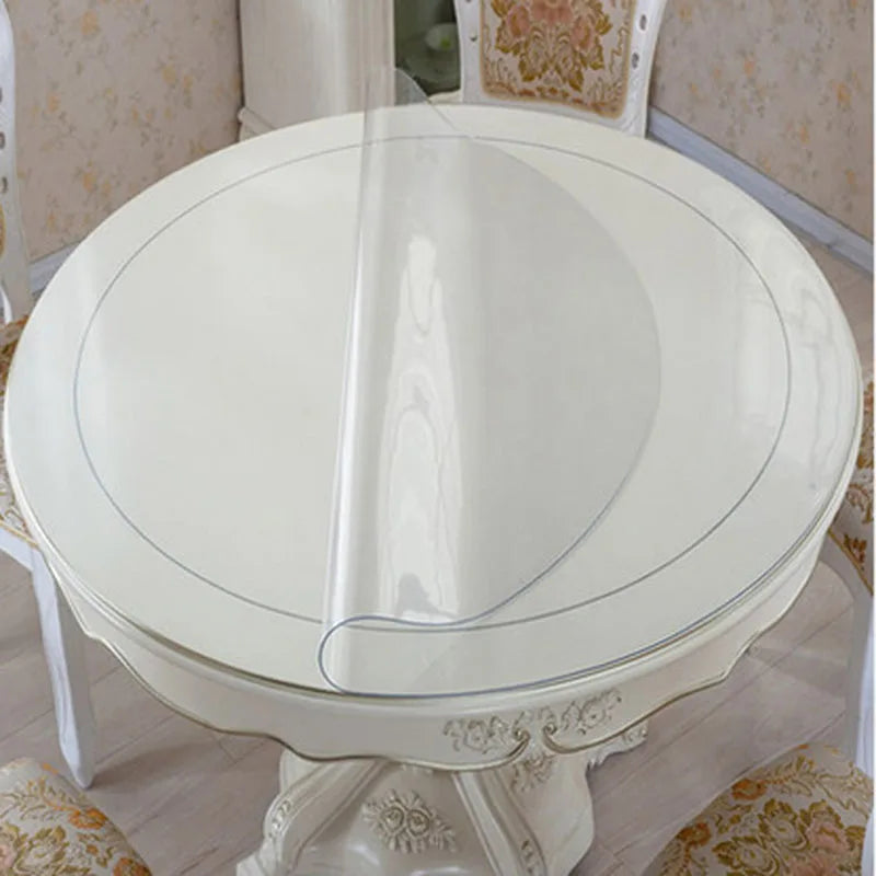1pcs thickness 1.0mm Soft glass PVC plastic tablecloth  transparent tablecloth waterproof kitchen pattern oil soft cloth