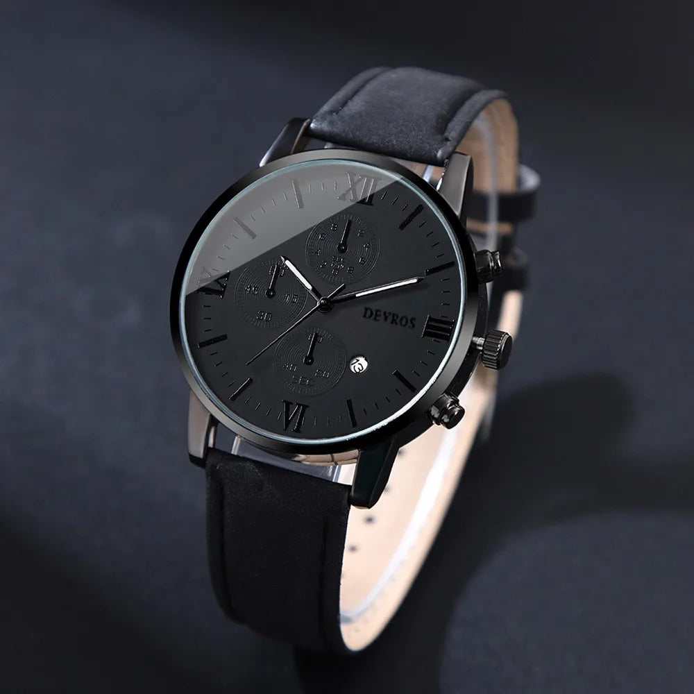 Men Watch Ring Combo 2Pcs