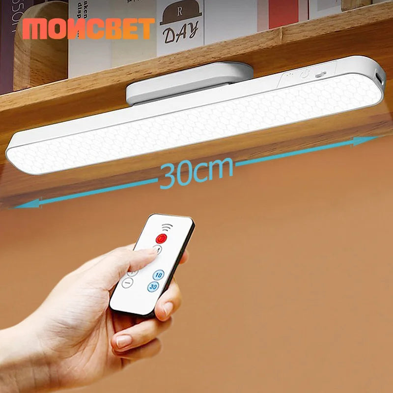 Remote LED Desk Lamp Magnetic Hanging Night Light USB