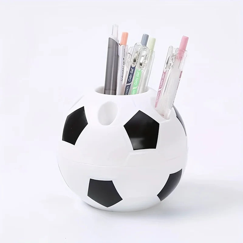PP Material Multifunctional Cartoon Soccer Ball Pencil Holder for Office, School and More - Durable and Versatile Desk Organizer