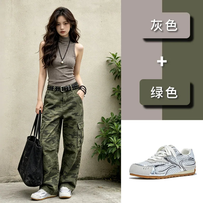 Women Breathable Mesh Platform Sneakers Lightweight Cushion Non