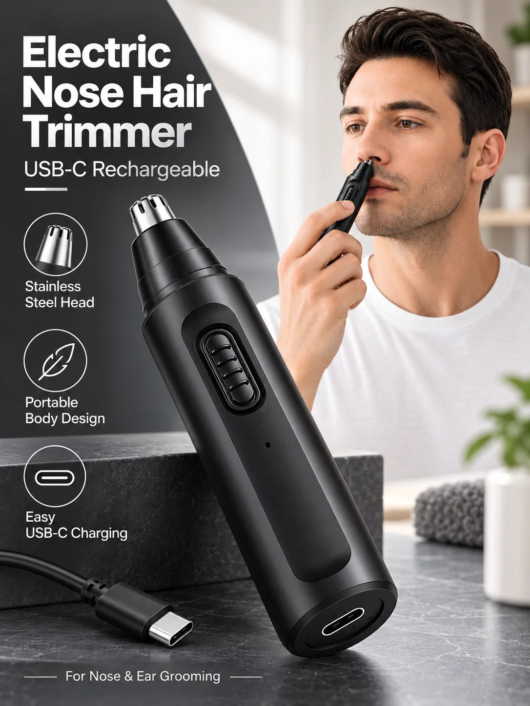 Electric Nose Hair Trimmer for Men and Women